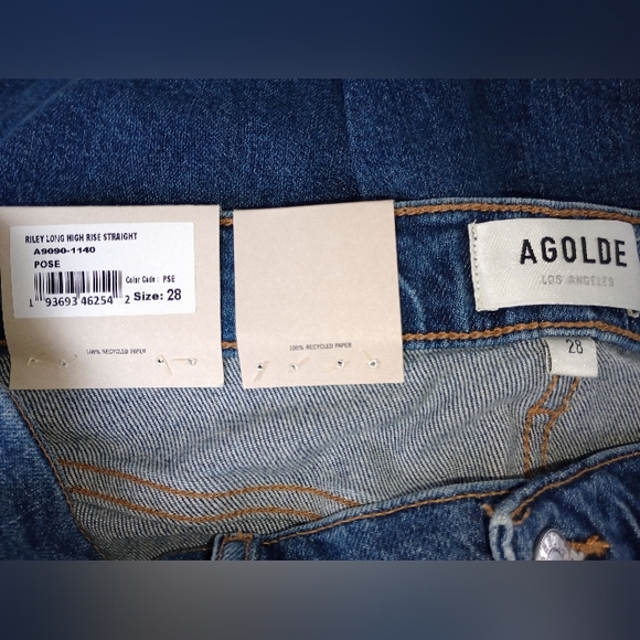 Agolde Riley High Rise Straight in Pose - Picture 8 of 9